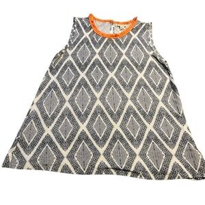 Tribal Women's Sleeveless Tank with Fringe Neckline size S